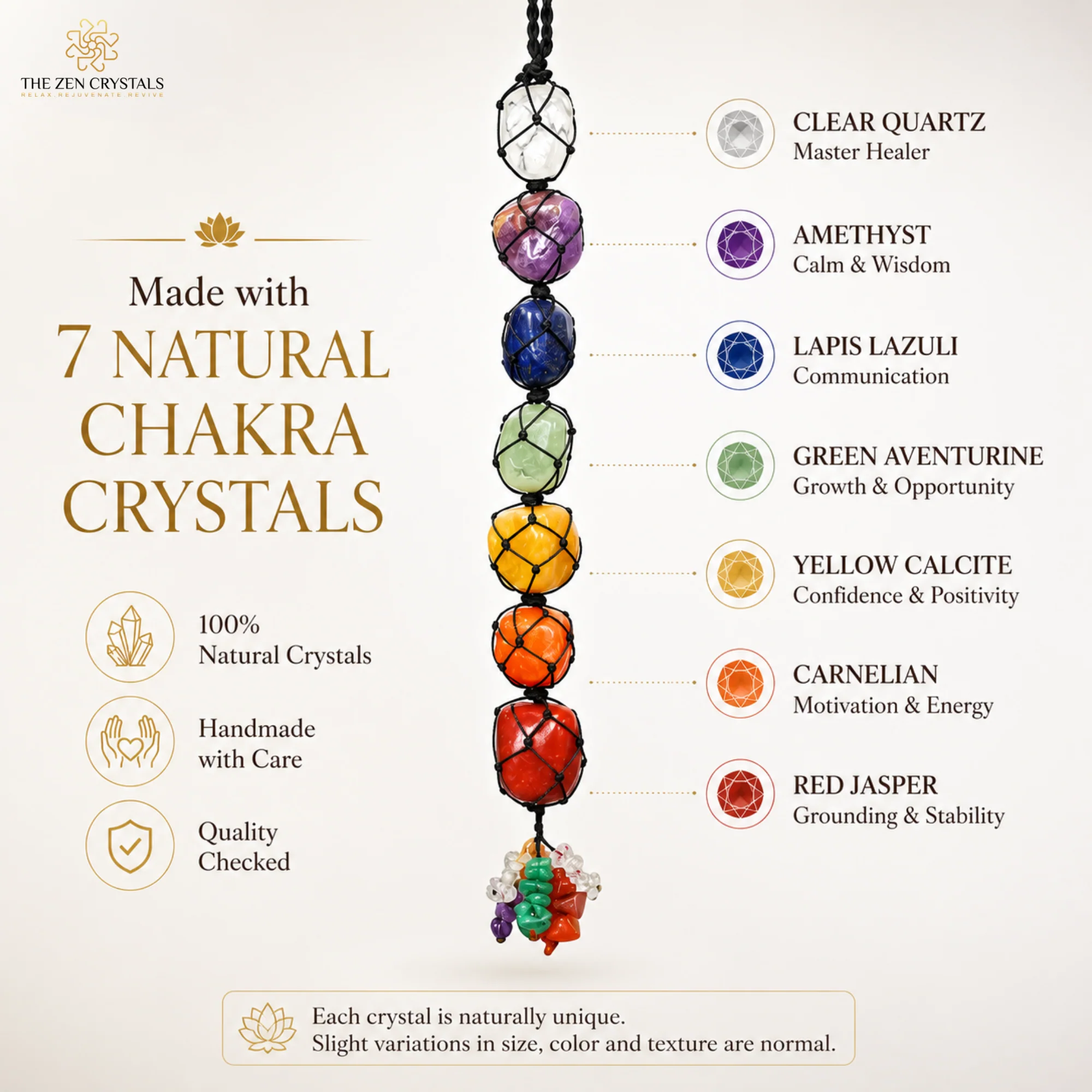 7 Chakra Tumble Hanging For Vehicle Or Home/Office Entrance - Image 4
