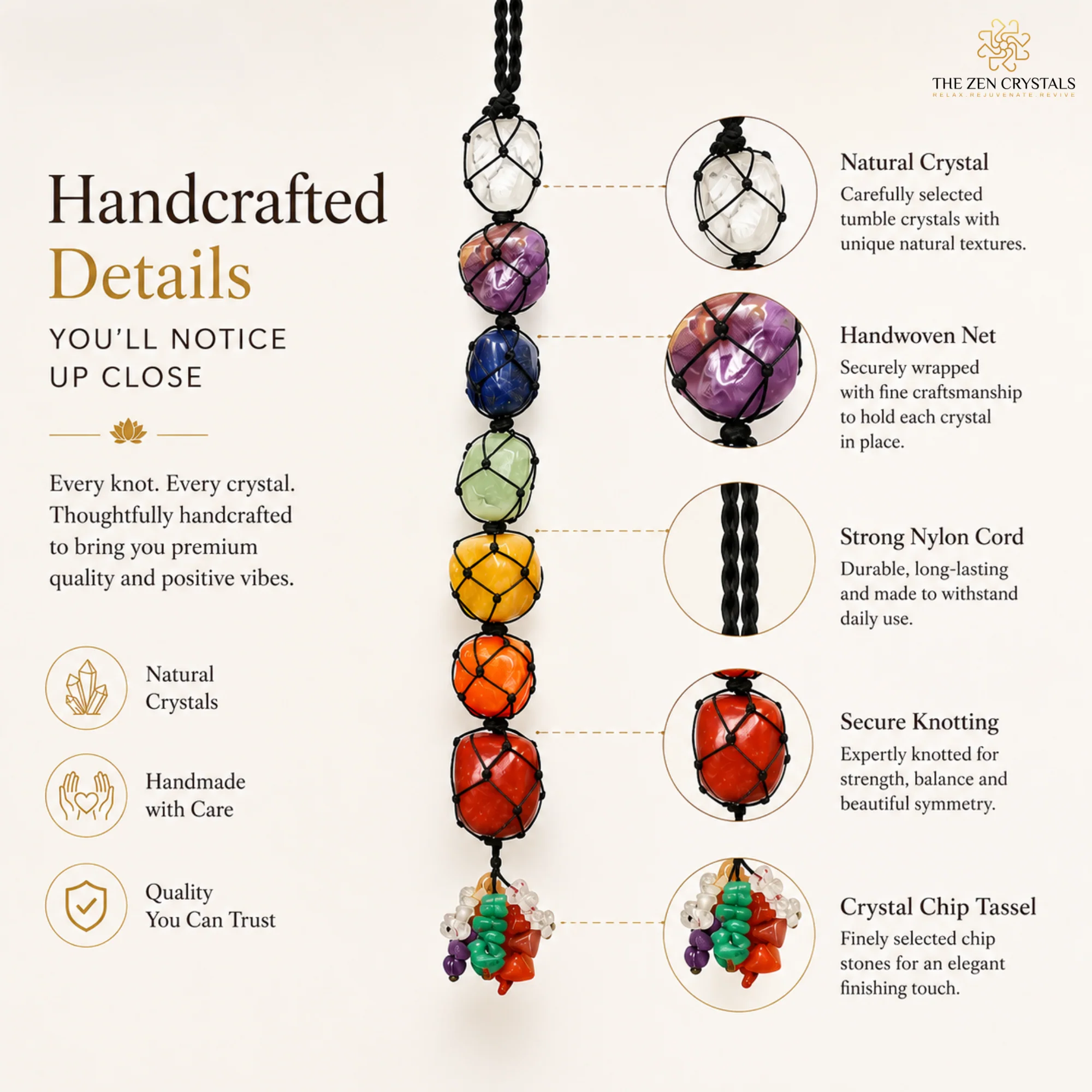 7 Chakra Tumble Hanging For Vehicle Or Home/Office Entrance - Image 6