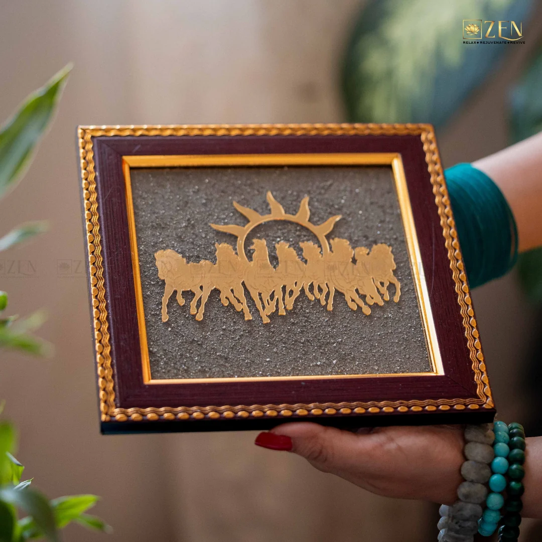 7 Horses Pyrite Frame For Office & Shops - Image 3
