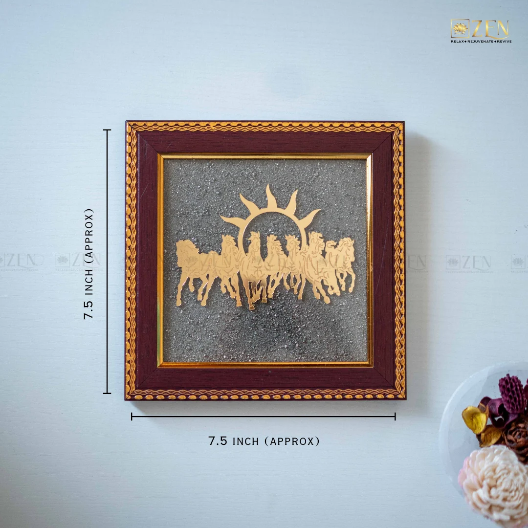 7 Horses Pyrite Frame For Office & Shops - Image 4
