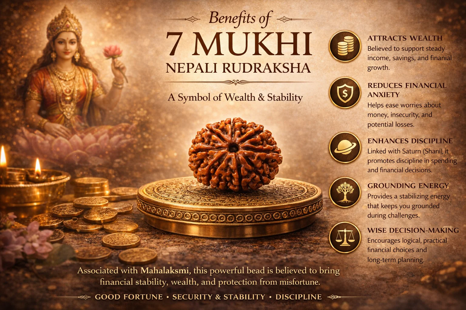 7 Mukhi Rudraksha - Nepal - Image 5