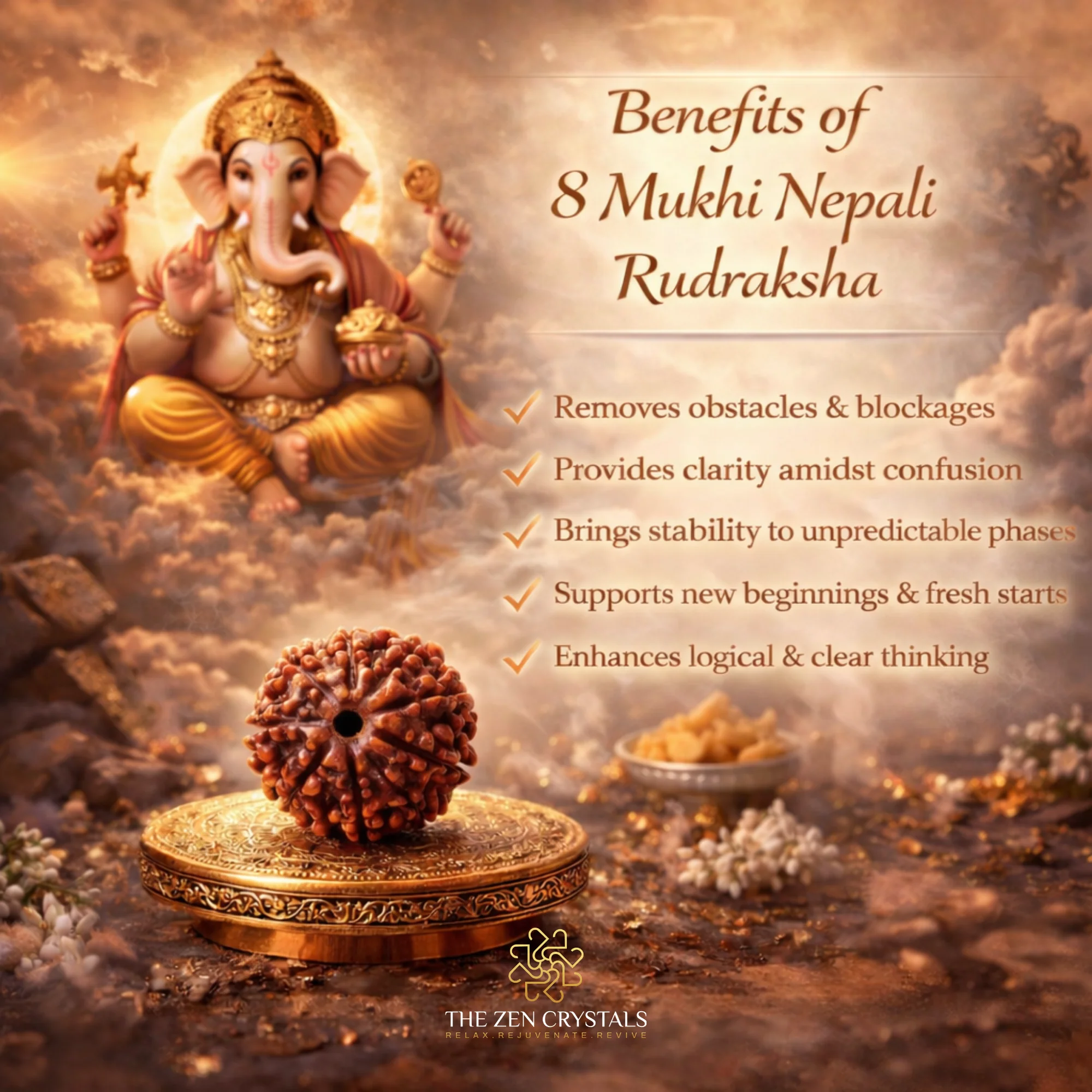8 Mukhi Rudraksha - Nepal - Image 2