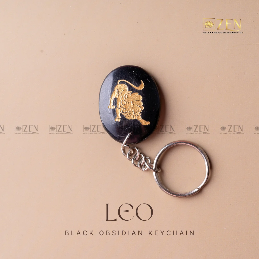 Black Obsidian Zodiac Sign Keychain - Image 10