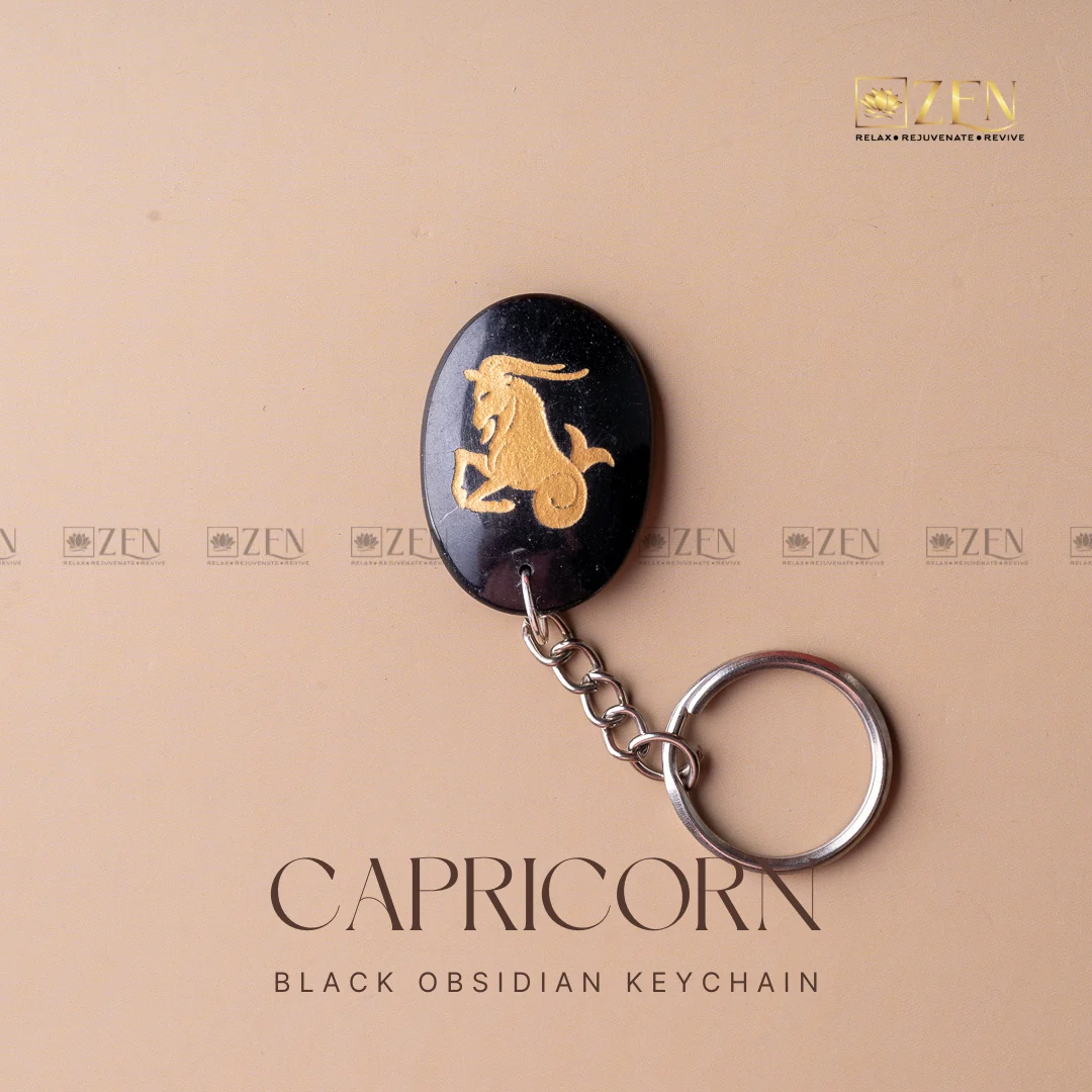 Black Obsidian Zodiac Sign Keychain - Image 14