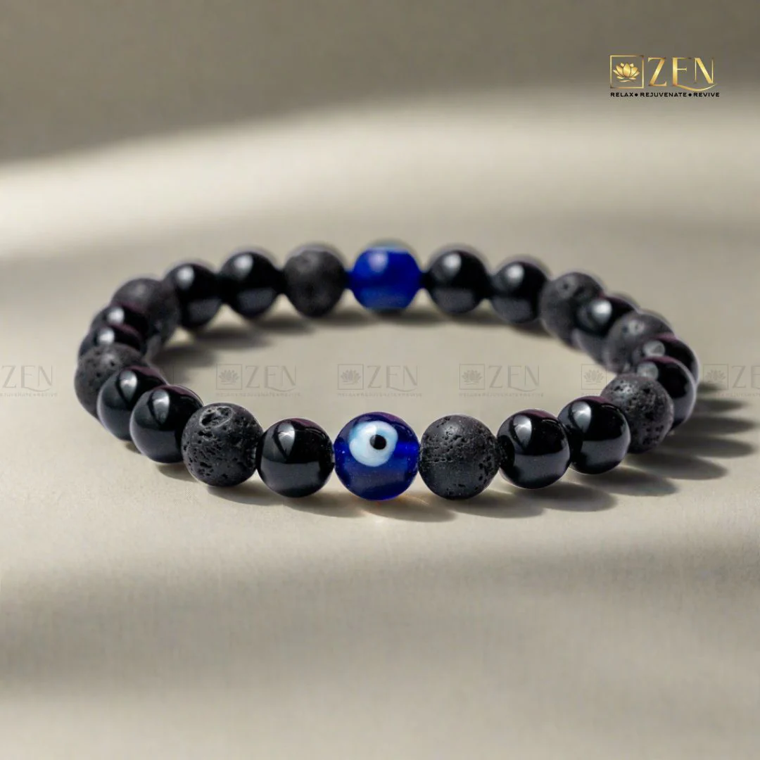 Zen Evil Eye with Lava & Black Onyx to prevent from Misfortune - Image 3
