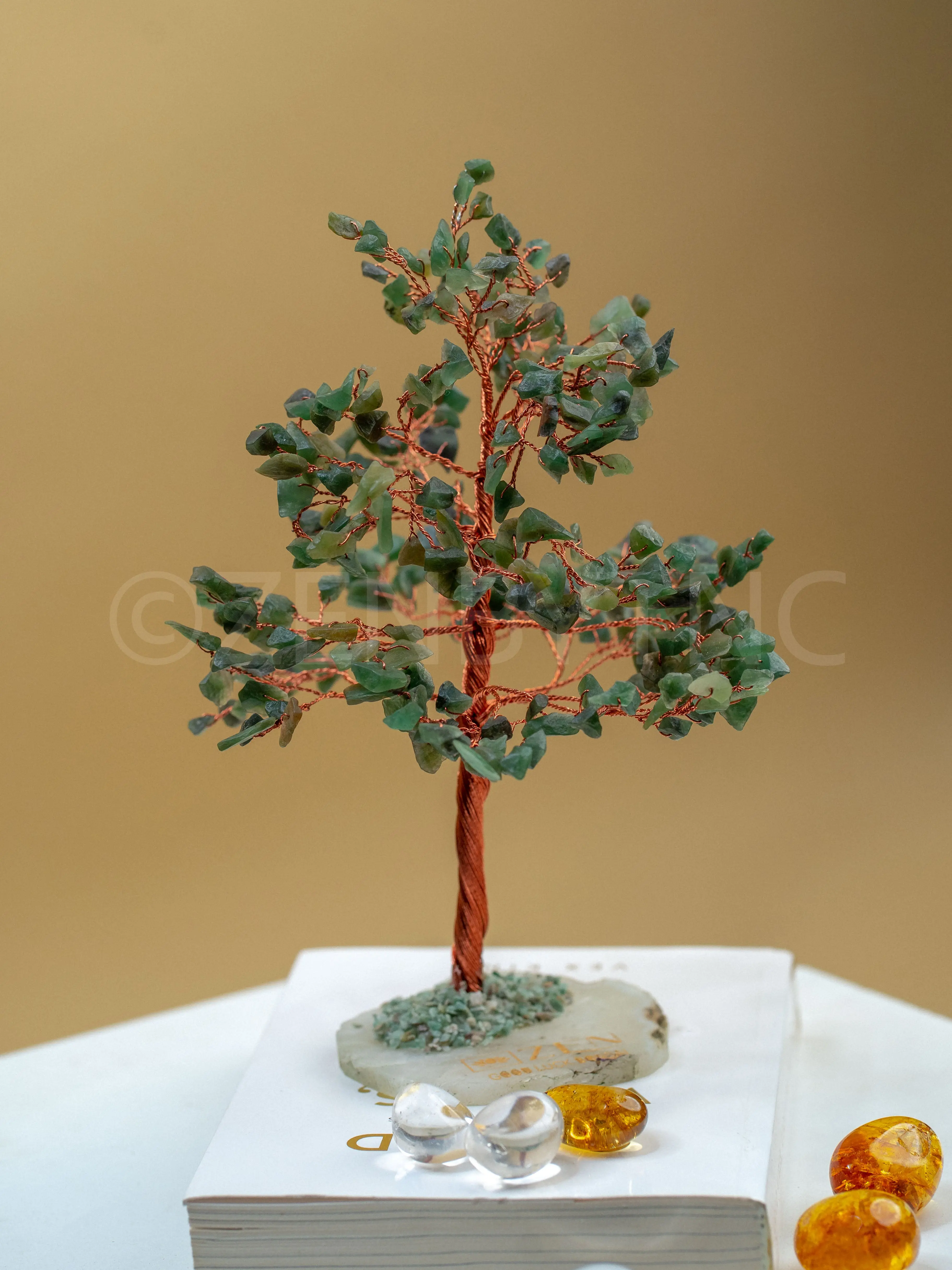 Jade Good Luck Crystal Tree - Wealth| 300 Crystals | The Zen Crystals - Image 3