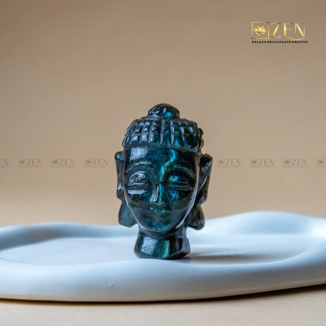 Labradorite Buddha Head - Image 3