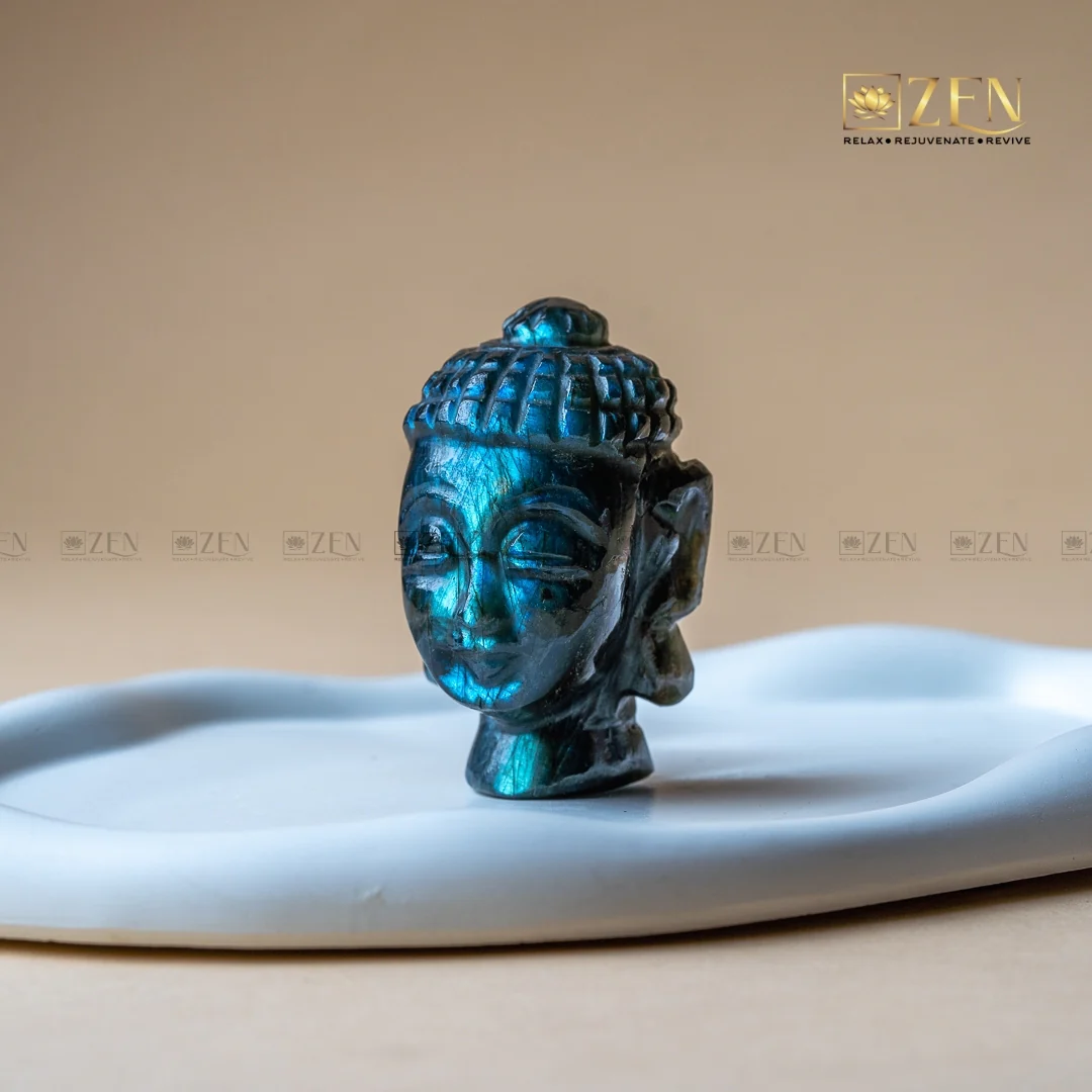 Labradorite Buddha Head - Image 4