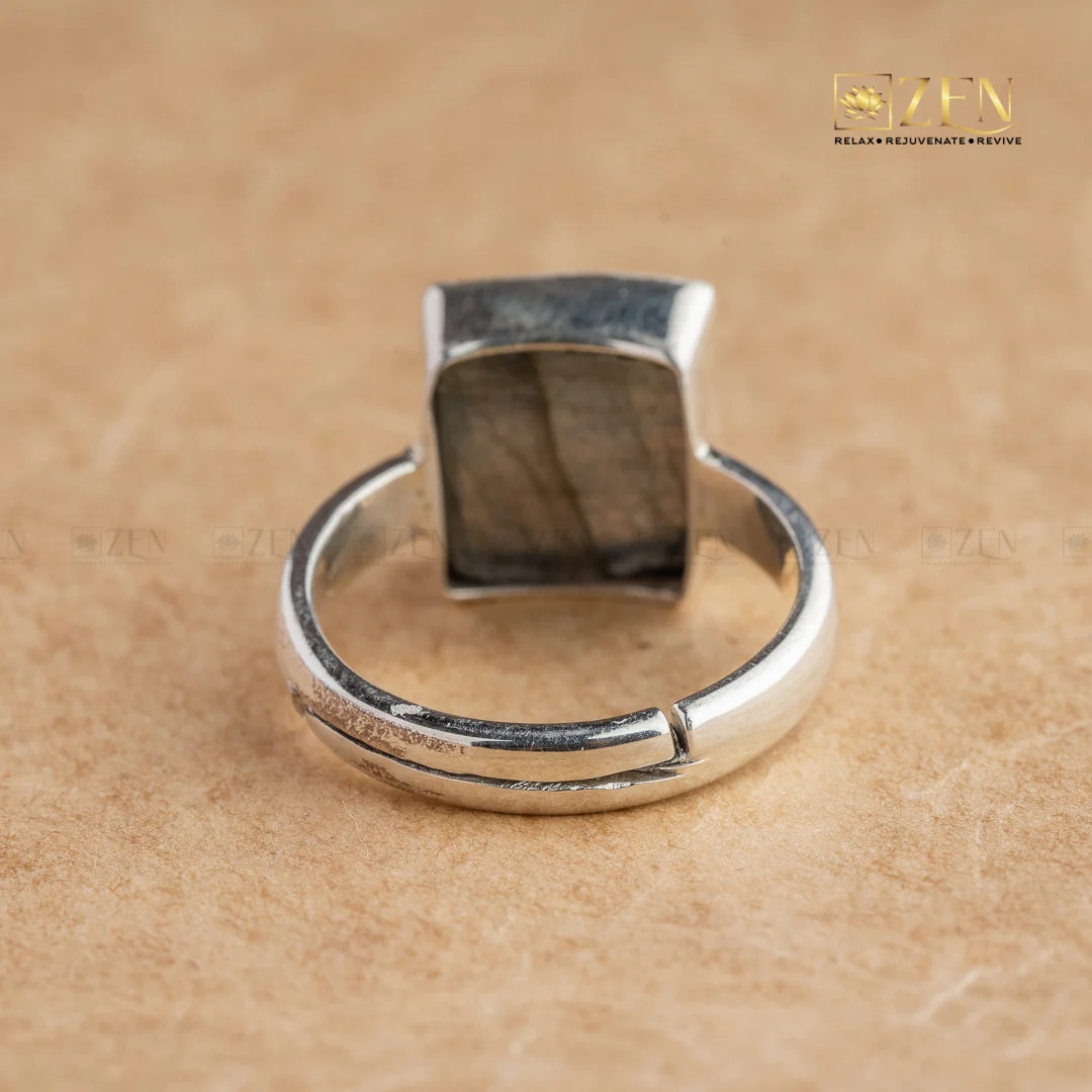 Labradorite Silver Ring - Free Size - Image 3