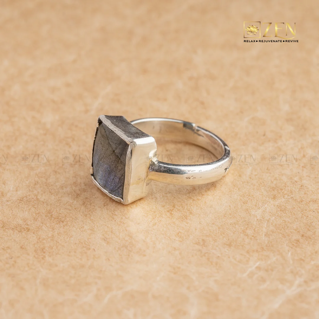 Labradorite Silver Ring - Free Size - Image 4