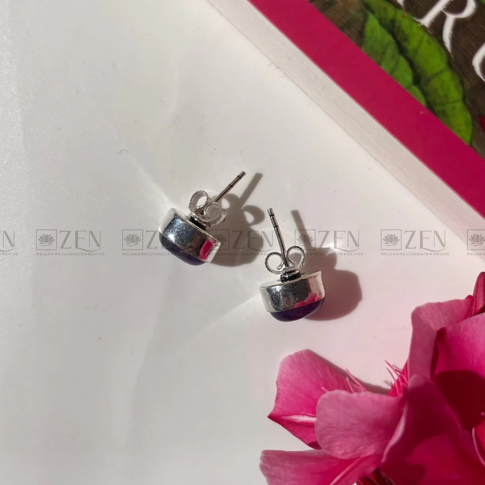 Labradorite Stud Earrings - Image 4