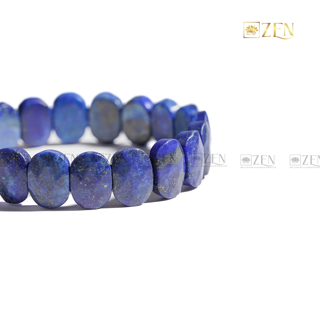Lapis Lazuli - Flat Bead Bracelet - Image 2