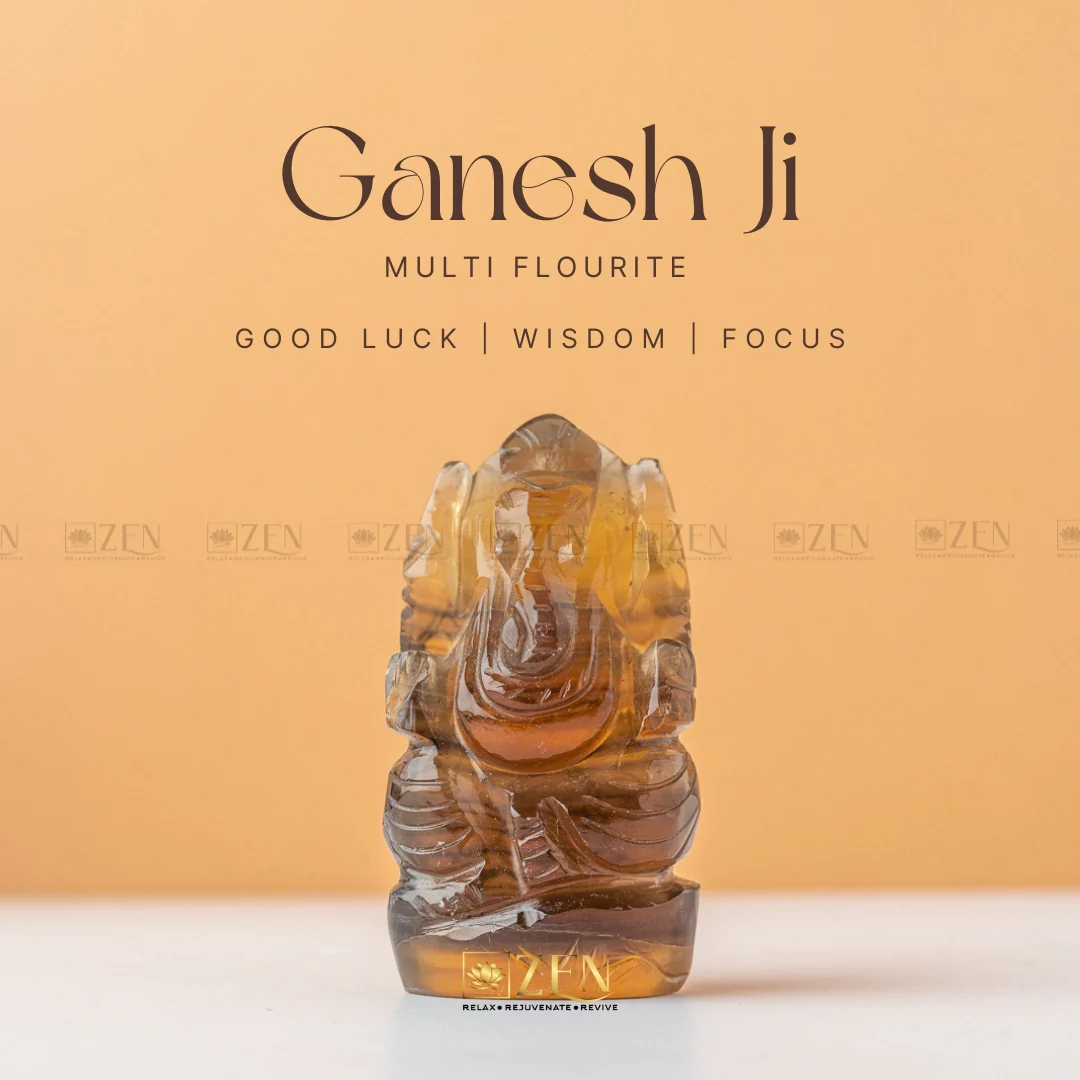 Multi Flourite Ganesh Ji Idol