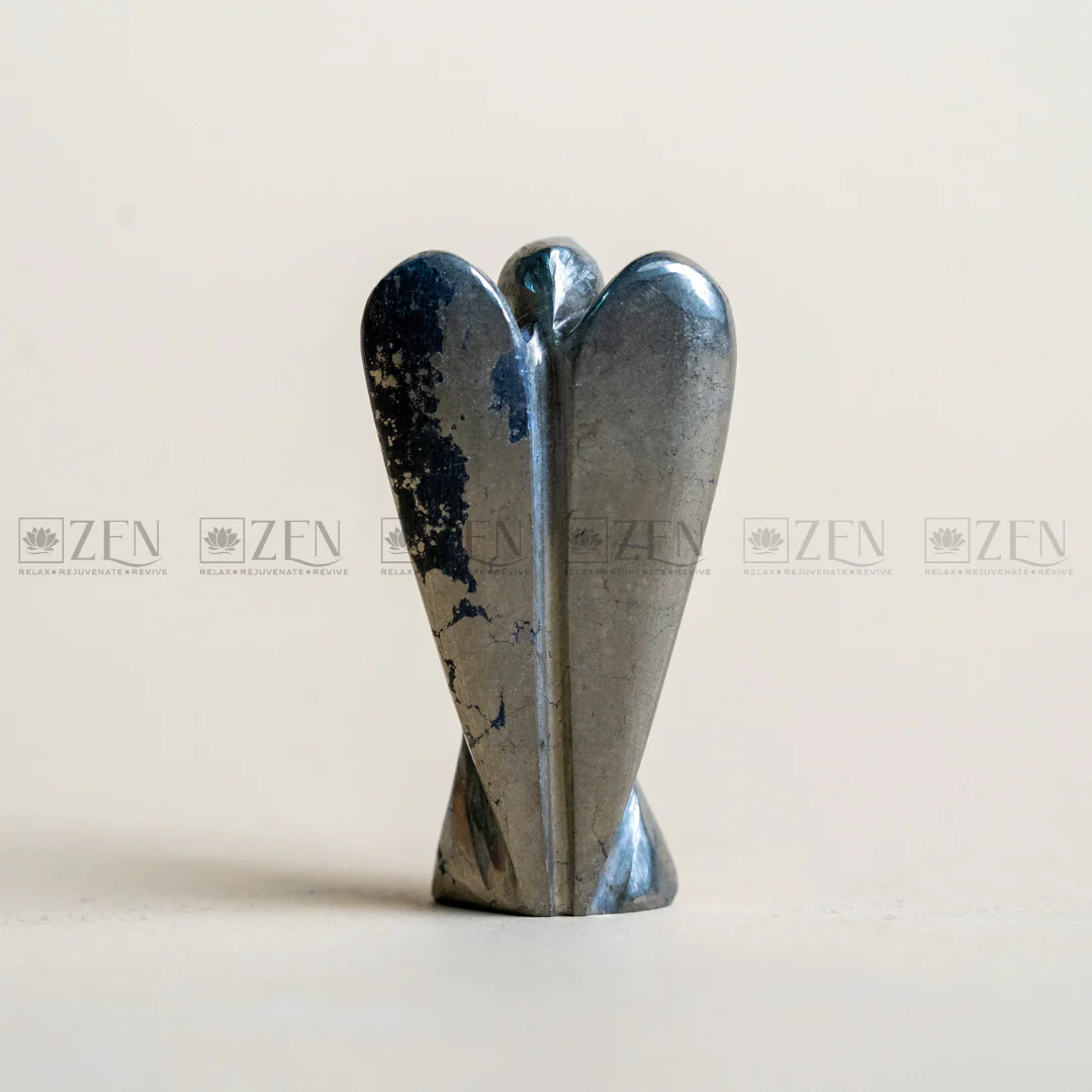 Natural Pyrite Angel For Abundance & Protection - Image 4