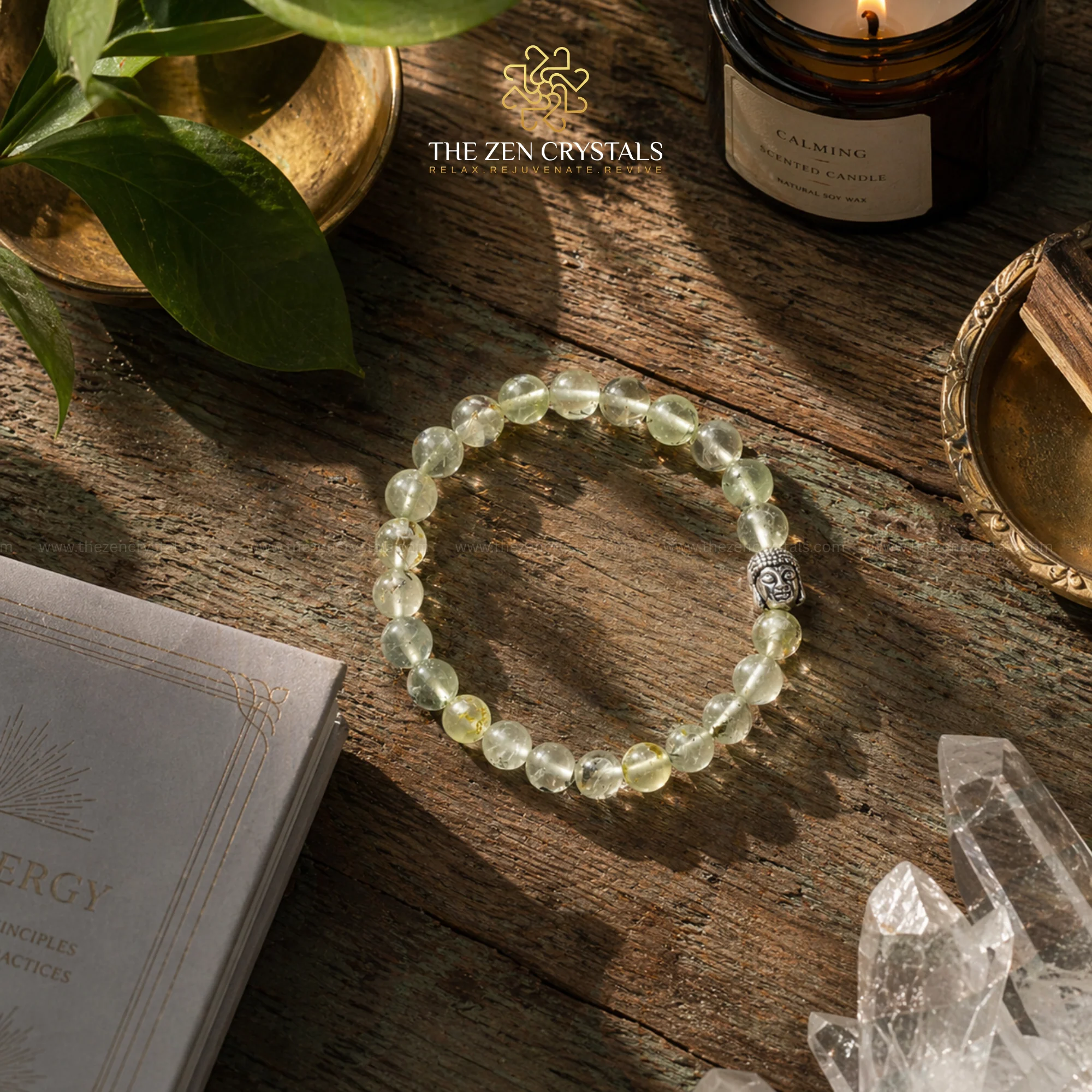 Prehnite Bracelet for Calmness, Clarity & Emotional Balance