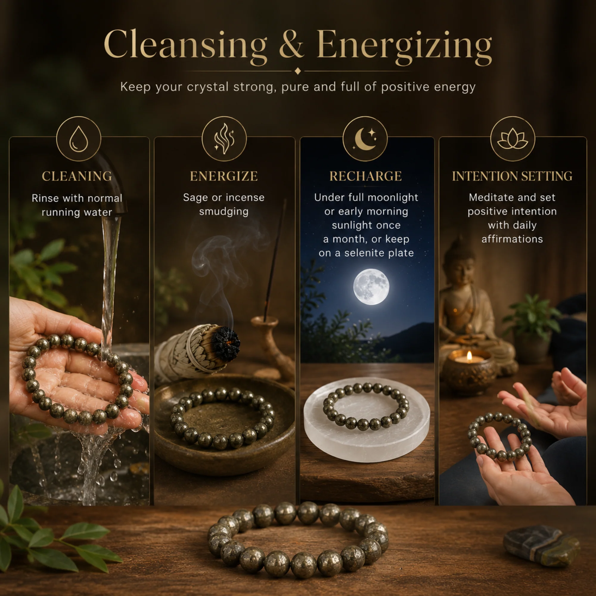 Pyrite Bracelet | Strength, Protection & Focus - Image 7