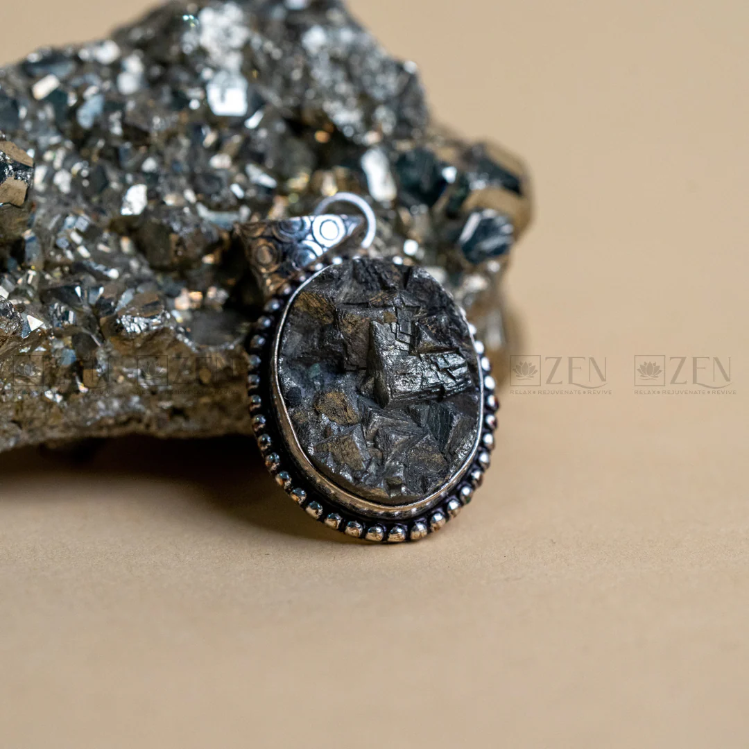 Raw Pyrite Pendant - Image 4