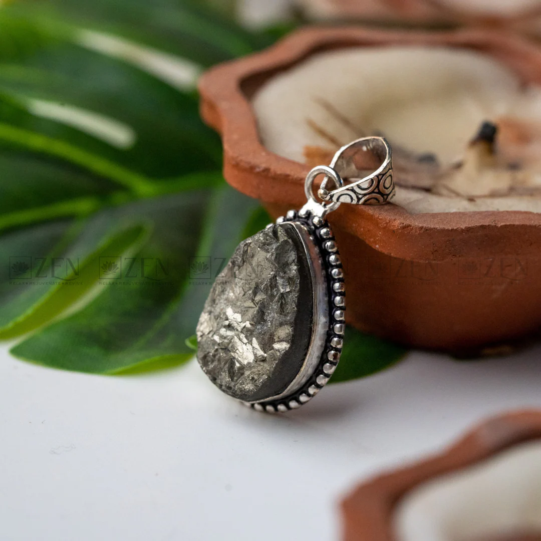 Raw Pyrite Pendant - Image 6
