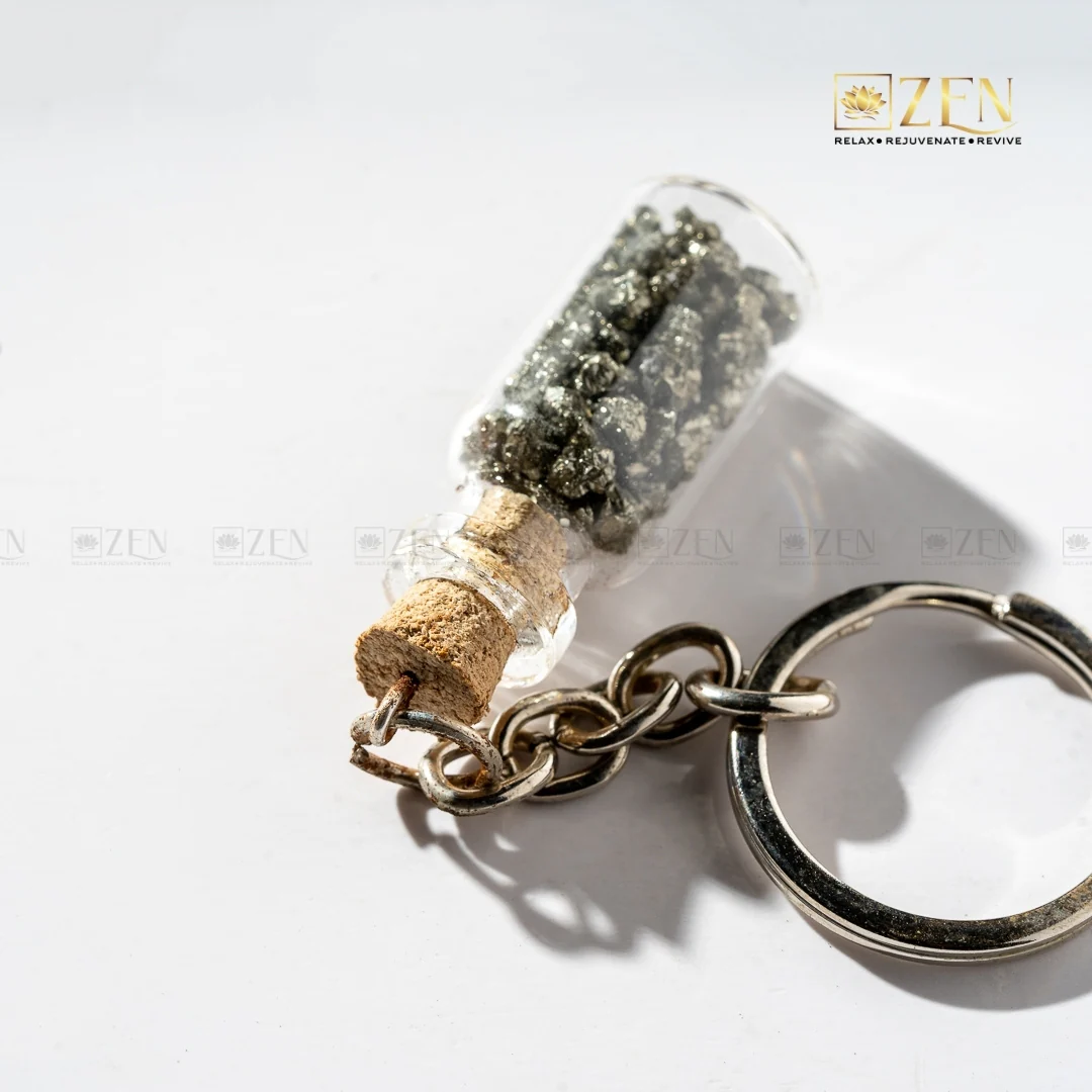 Pyrite Treasure Bottle - Keychain - Image 3