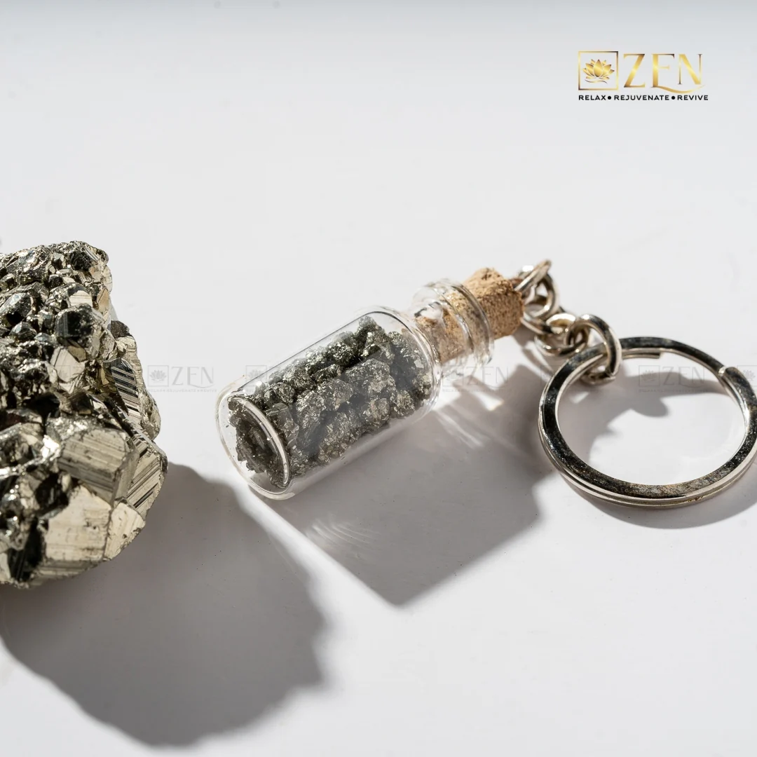 Pyrite Treasure Bottle - Keychain - Image 4
