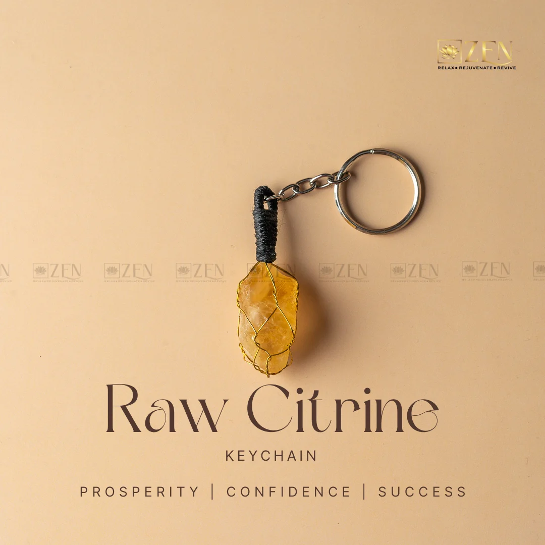 Raw Citrine Keychain - Image 8
