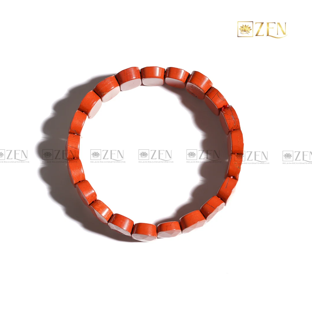 Red Jasper - Flat Bead Bracelet - Image 4