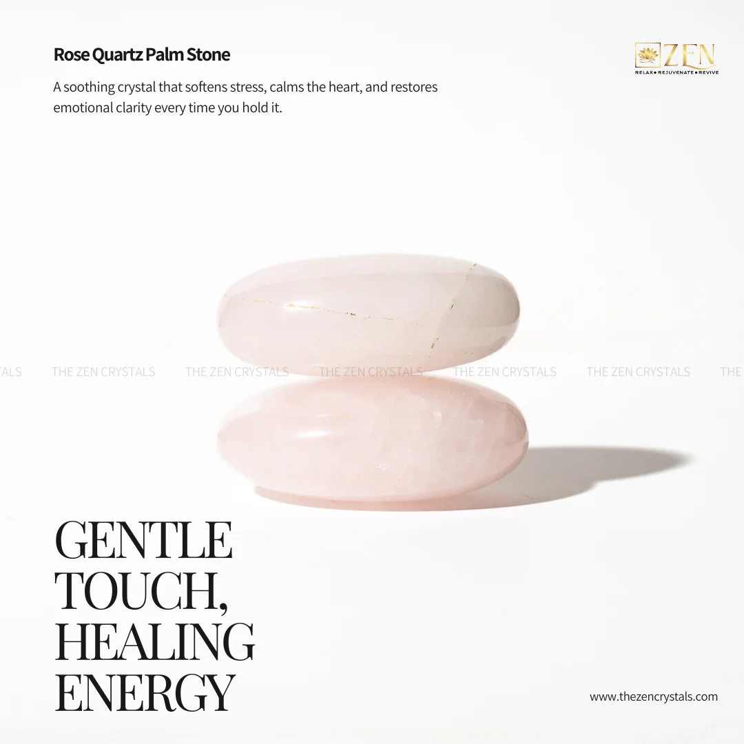 Rose Quartz Palm Stone