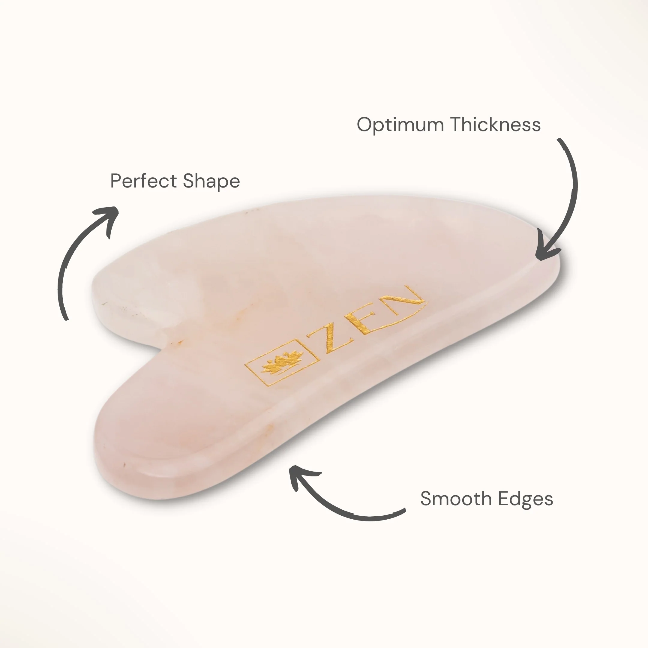ZEN Rose Quartz Roller & Gua Sha [COMBO] | Authentic | The Zen Crystals - Image 3