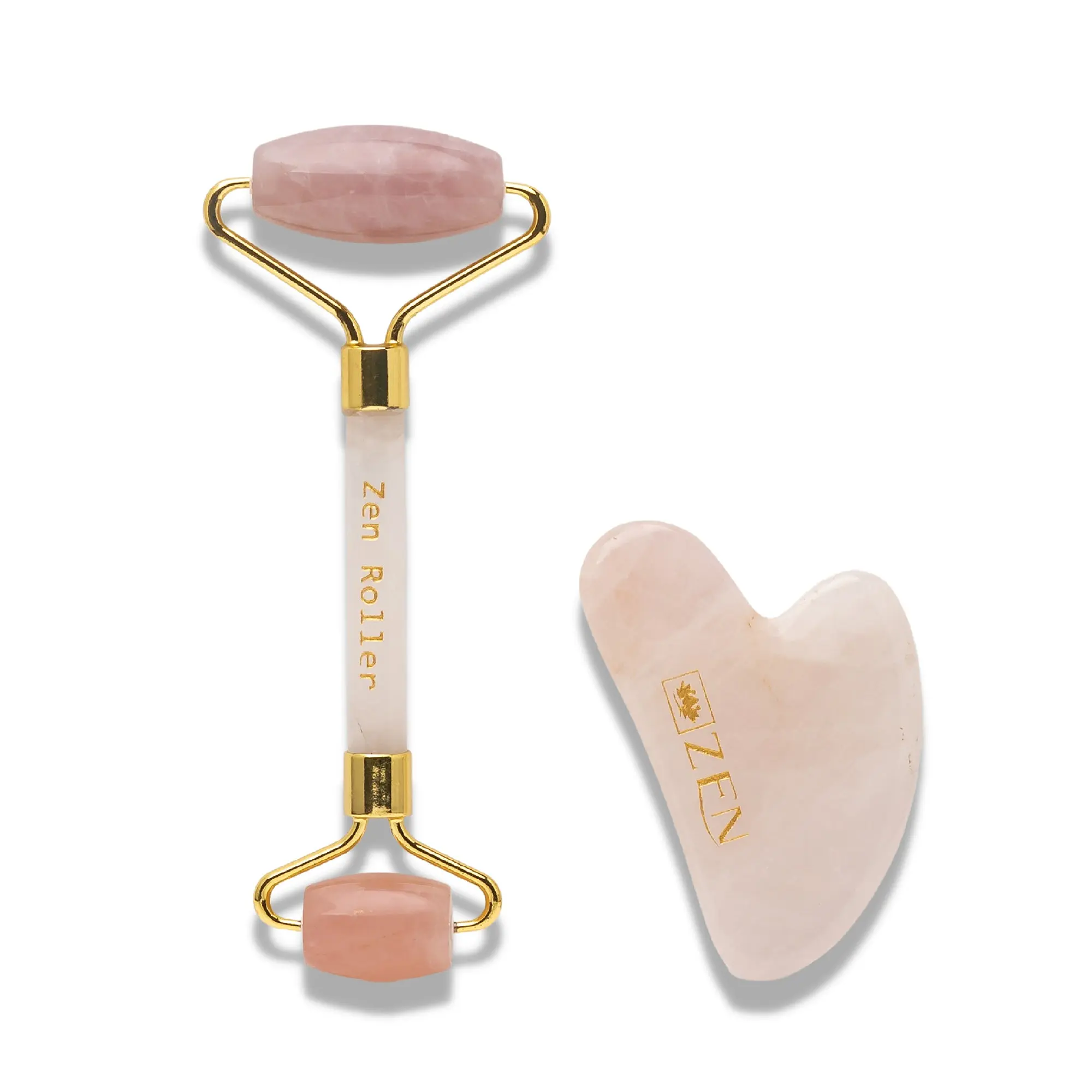 ZEN Rose Quartz Roller & Gua Sha [COMBO] | Authentic | The Zen Crystals - Image 4