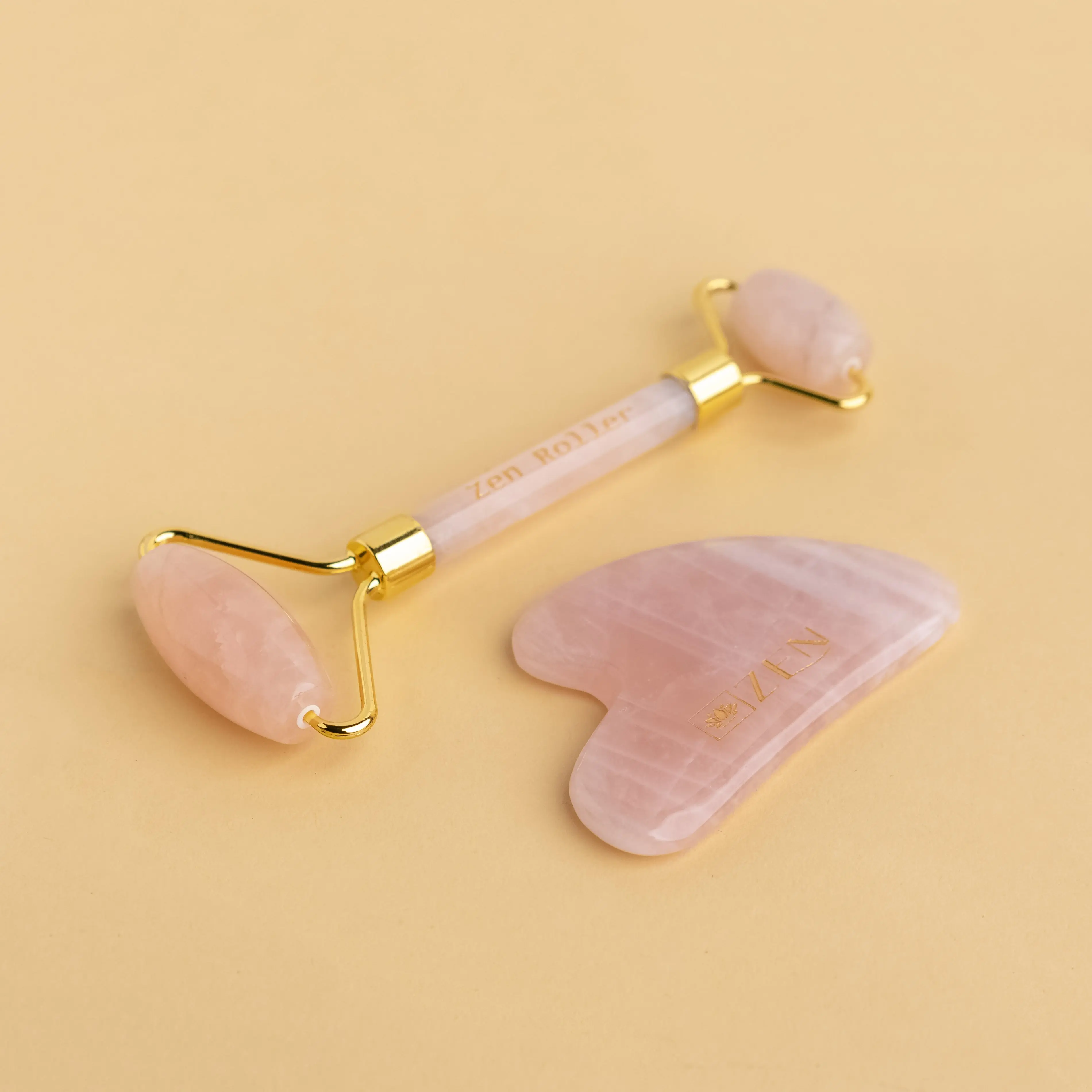 ZEN Rose Quartz Roller & Gua Sha [COMBO] | Authentic | The Zen Crystals - Image 5