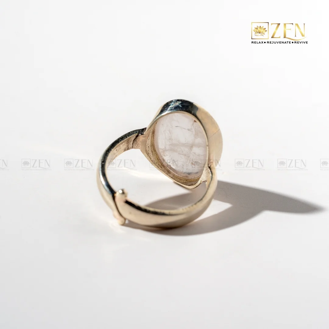 Rose Quartz Silver Ring - Image 3