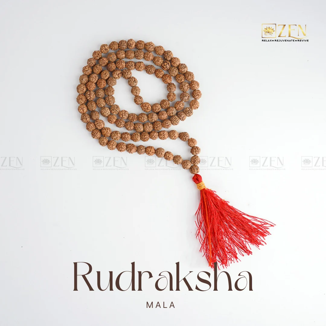 5 Mukhi Rudraksha Mala - 108 Beads - Image 4