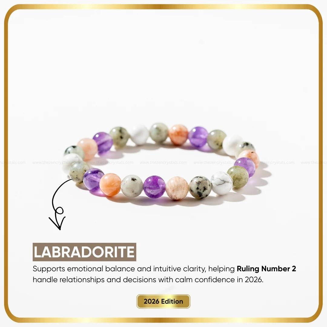 Numerology Bracelet for Moolank 2 | Birth Number 2 Lucky Crystal Bracelet - Image 3