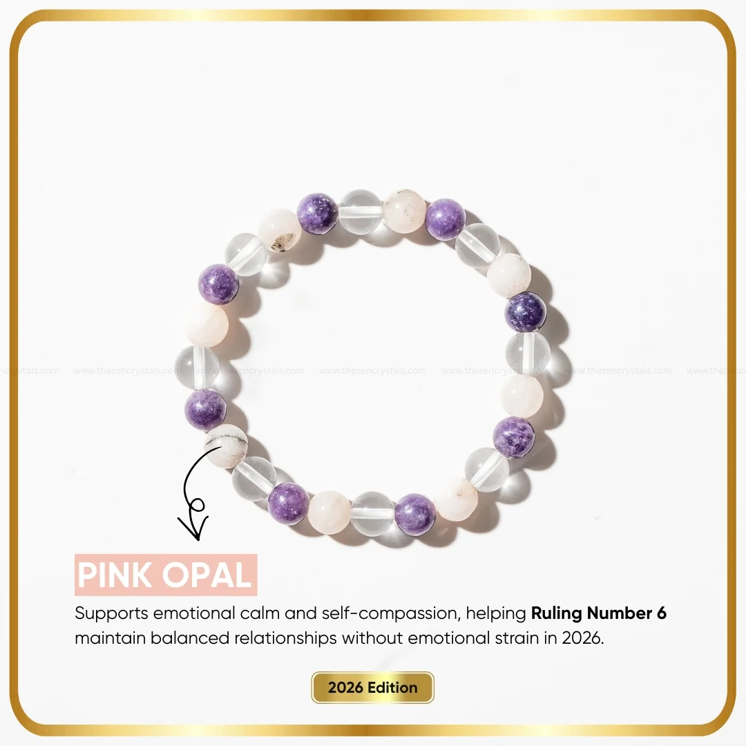 Numerology Bracelet for Moolank 6 | Birth Number 6 Lucky Crystal Bracelet - Image 3