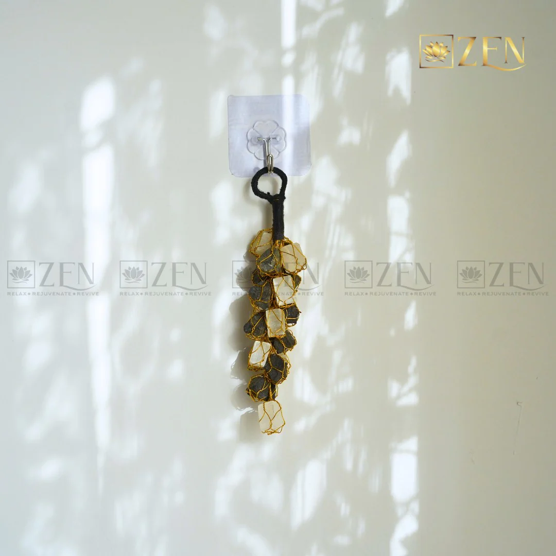 Selenite & Black Tourmaline Wall Hanging Suraksha Kawach - Image 3