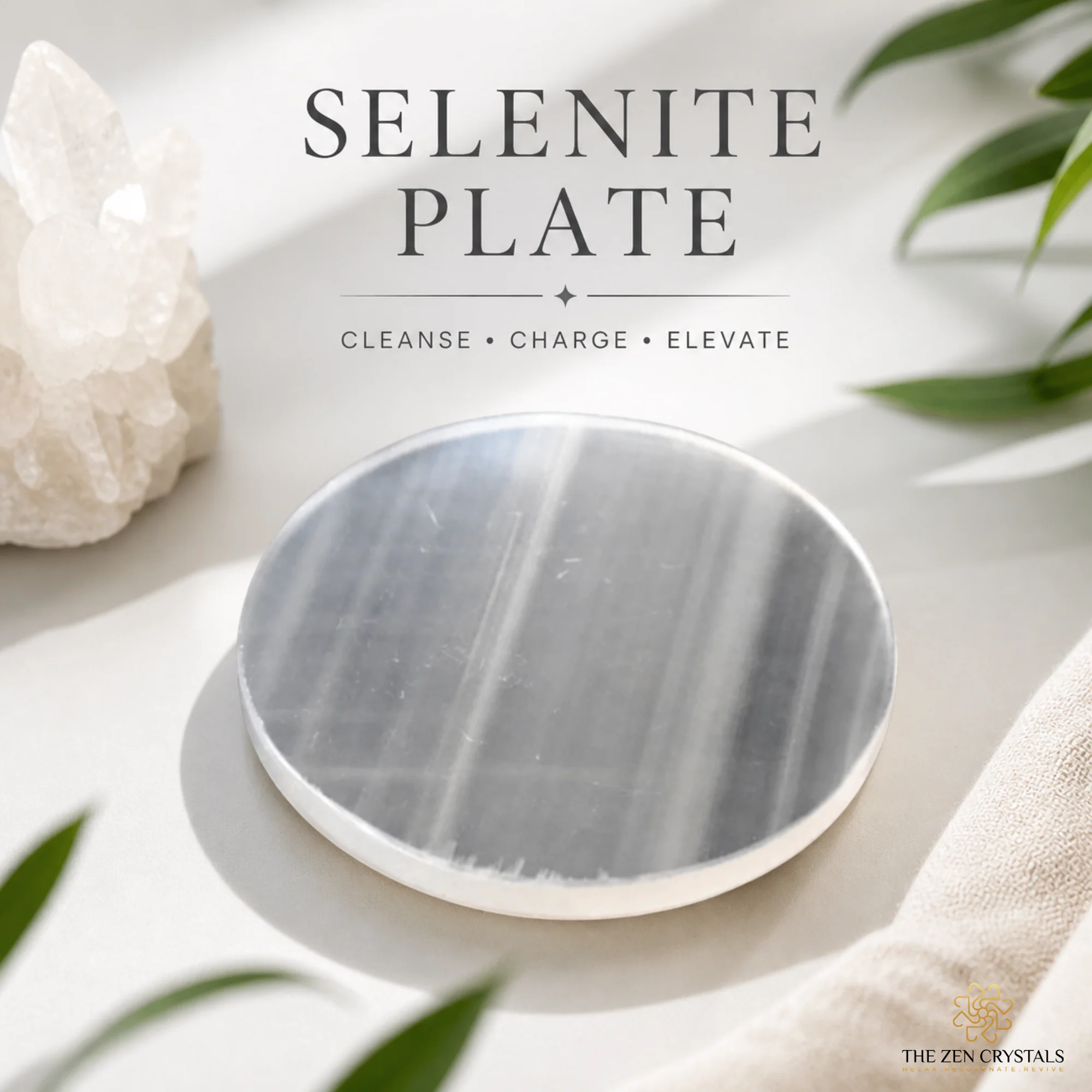 Selenite Plate For Charging Crystals