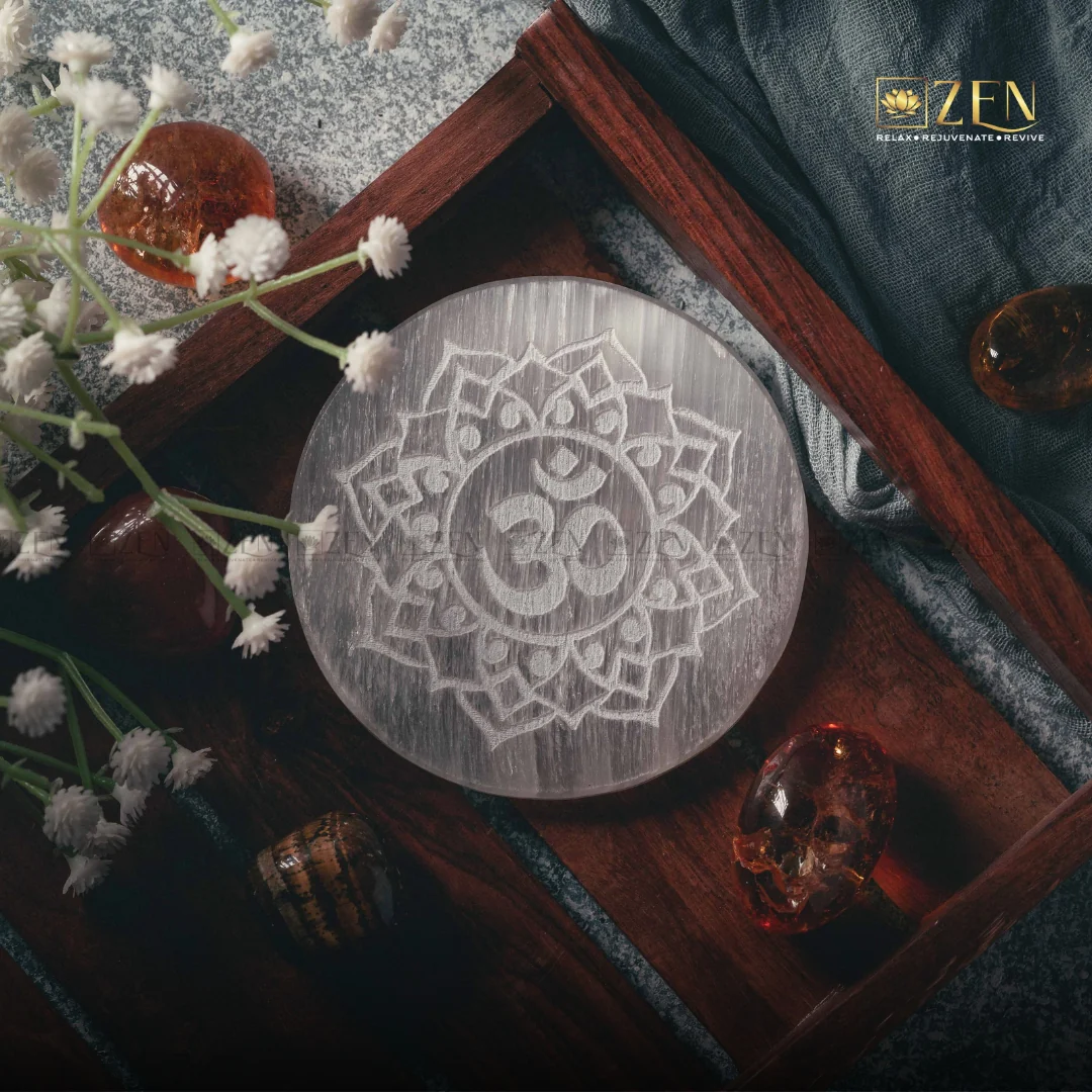 Selenite Plate - OM Symbol - Image 3