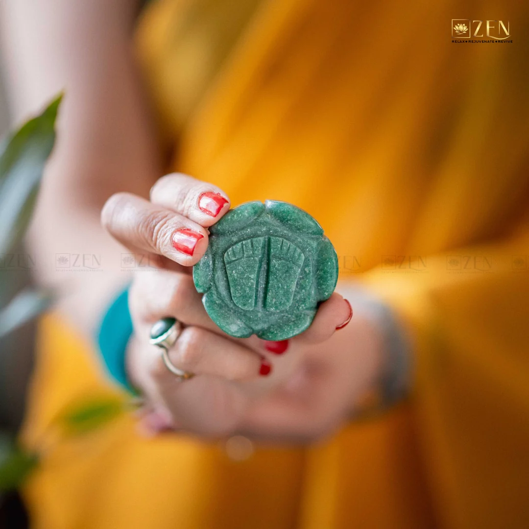 Shri Laxmi Charan Kamal - Jade - Image 3