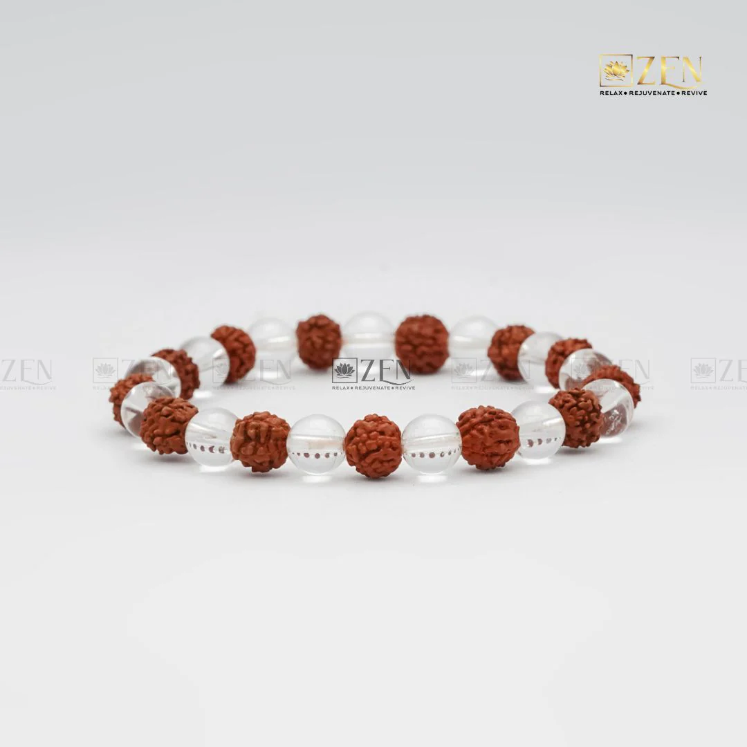 Rudraksha Sphatik Combination Bracelet - Image 3