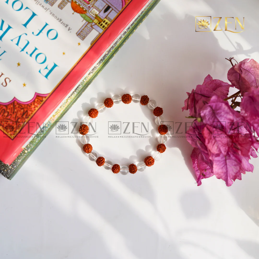 Rudraksha Sphatik Combination Bracelet - Image 4