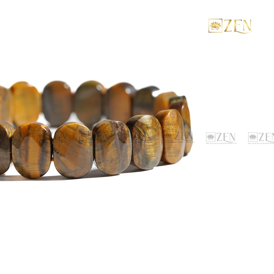 Tiger Eye - Flat Bead Bracelet - Image 2