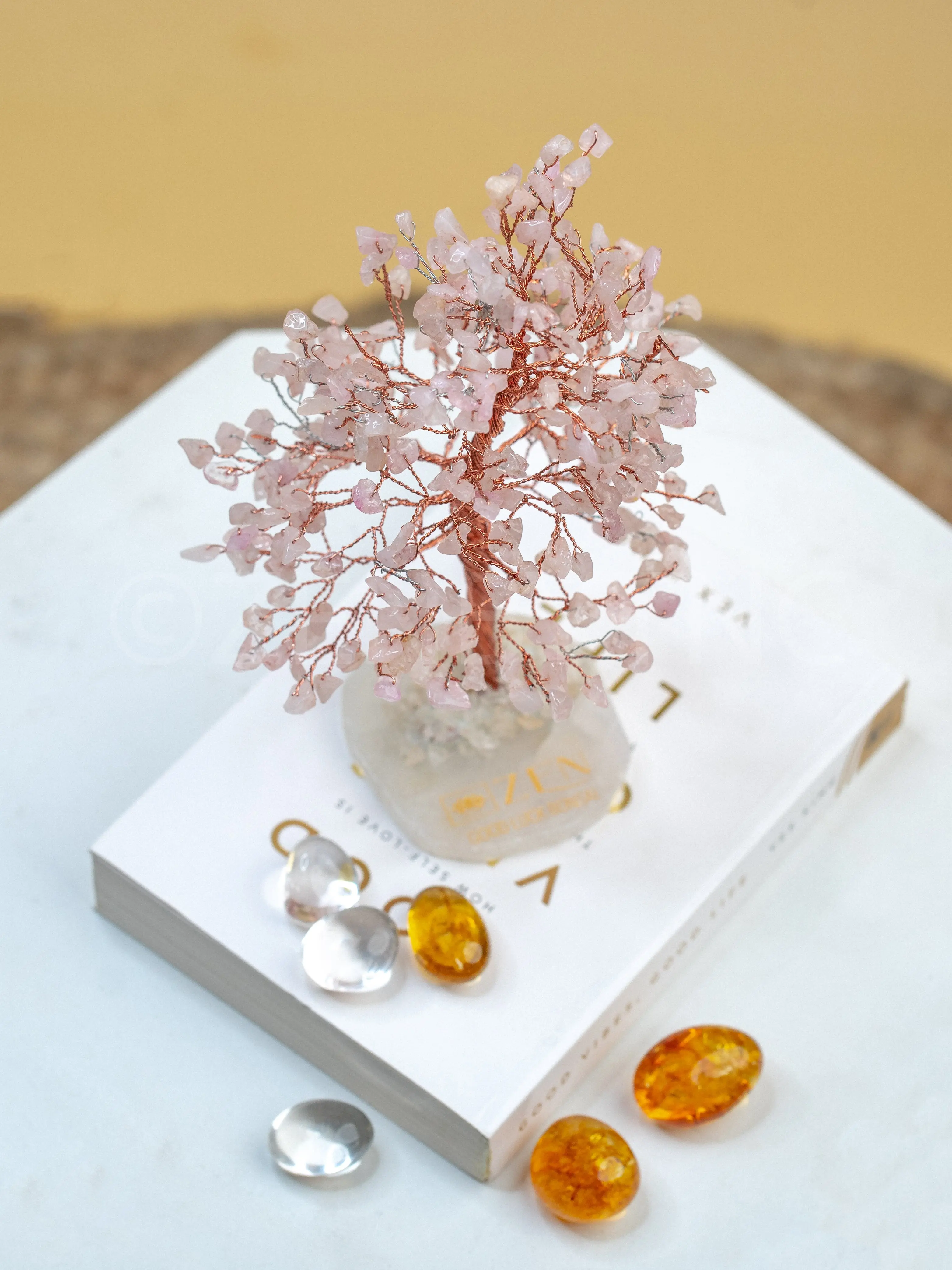 Rose Quartz Good Luck Crystal Tree - Unconditional Love| 300 Crystals | The Zen Crystals - Image 4