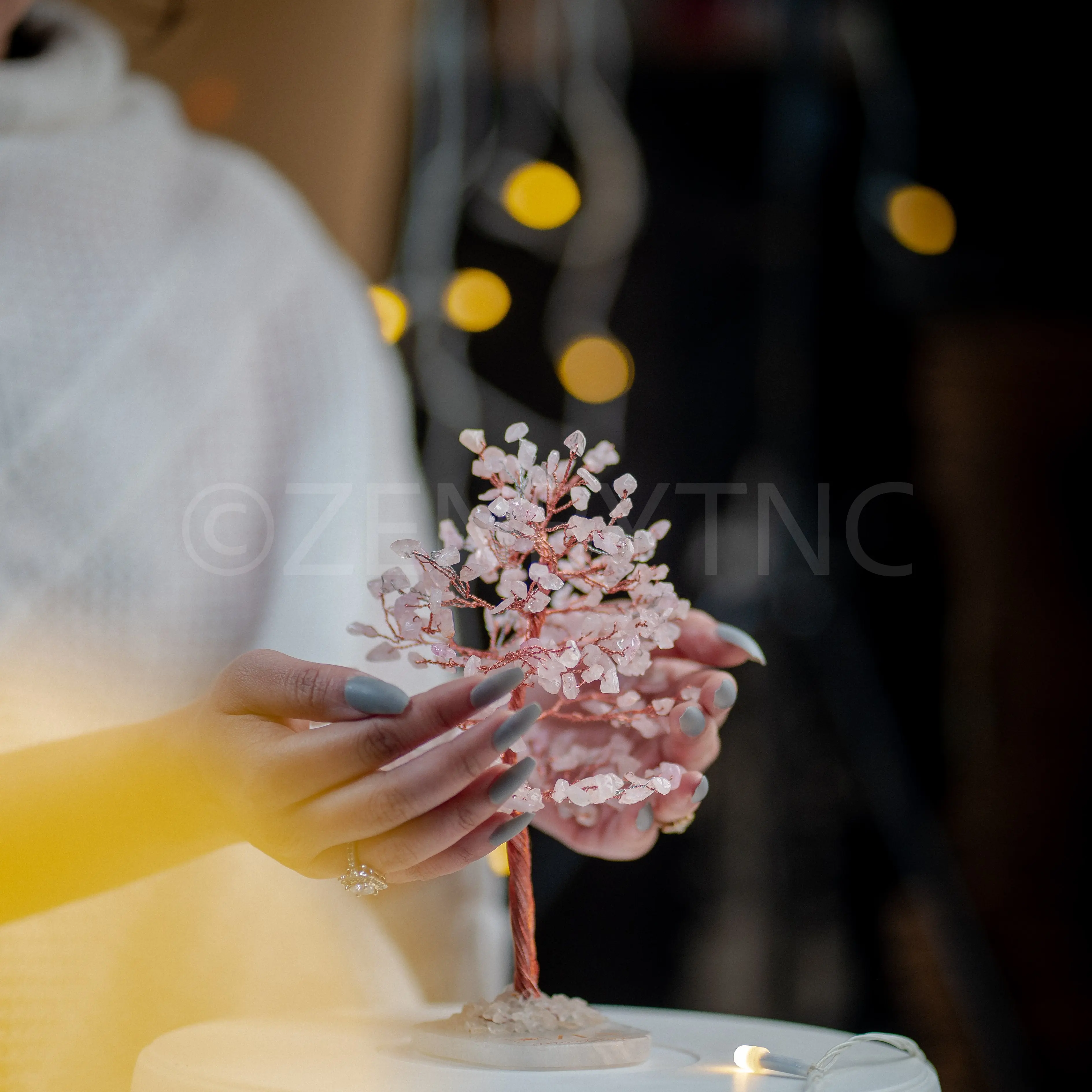 Rose Quartz Good Luck Crystal Tree - Unconditional Love| 300 Crystals | The Zen Crystals - Image 5