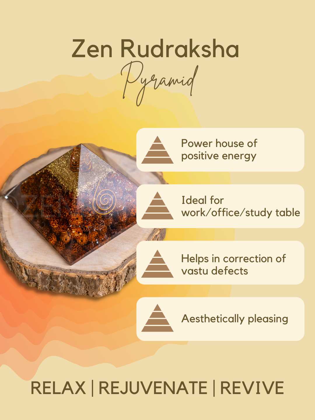 Zen Rudraksha Orgonite Pyramid To Remove Negativity - Image 5