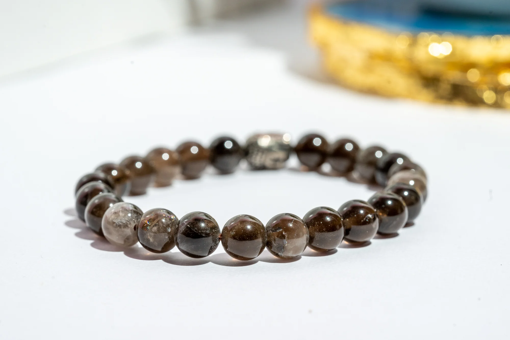Zen Smoky Quartz Bracelet For Grounding & Protection - Image 3
